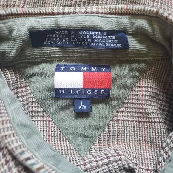 Tommy Hilfiger Tan Plaid Button Down Shirt - Picture 8 of 10